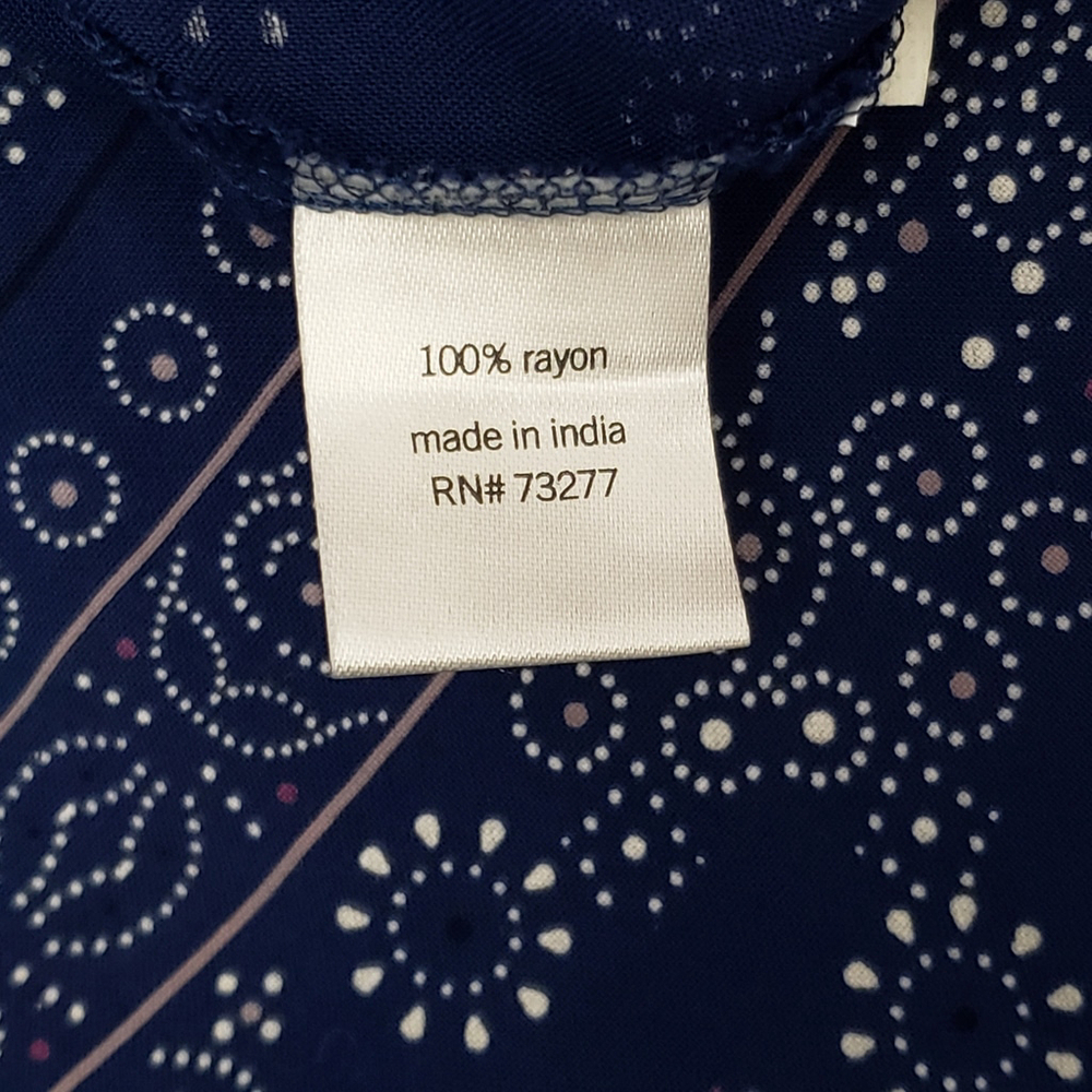 Women's Sonoma Goods for Life Blue & White Paisley Tank Top XL - Picture 4 of 4